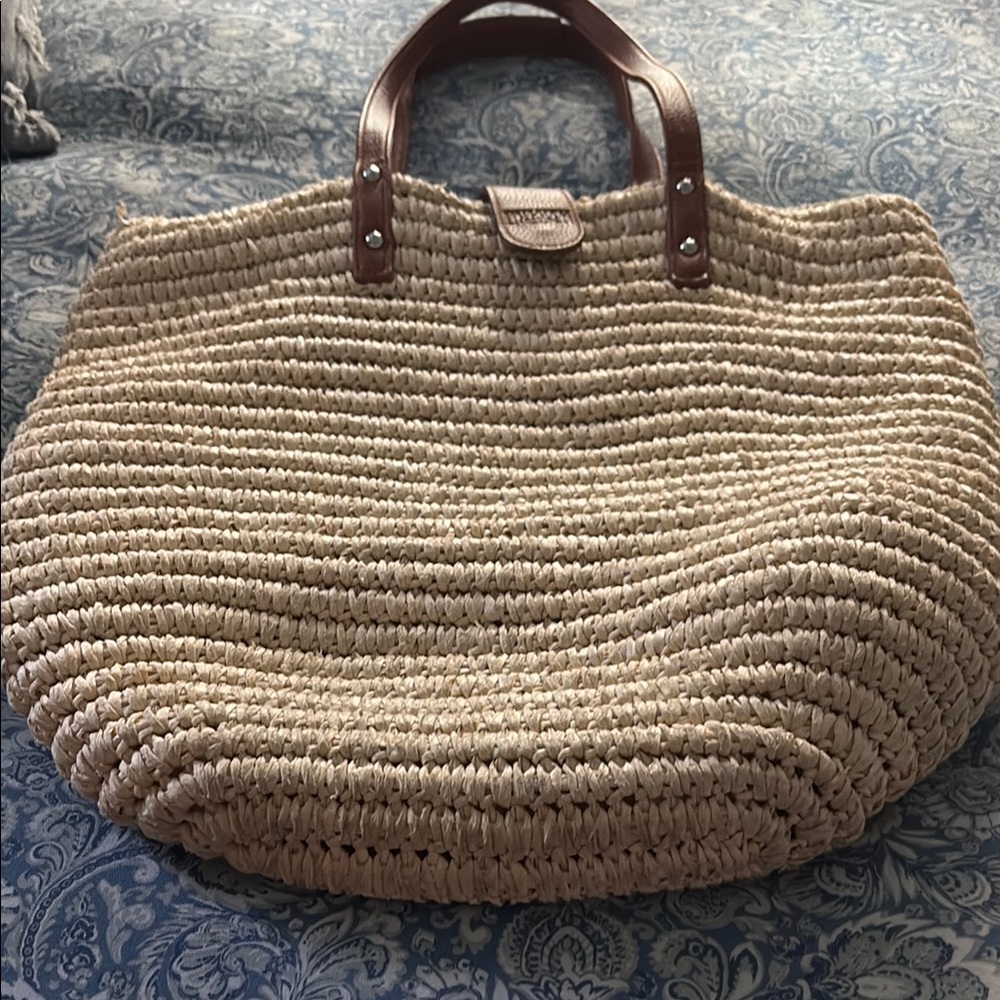 Duluth Trading Co. Elegant Brown and Cream Tote Bag - Picture 2 of 7